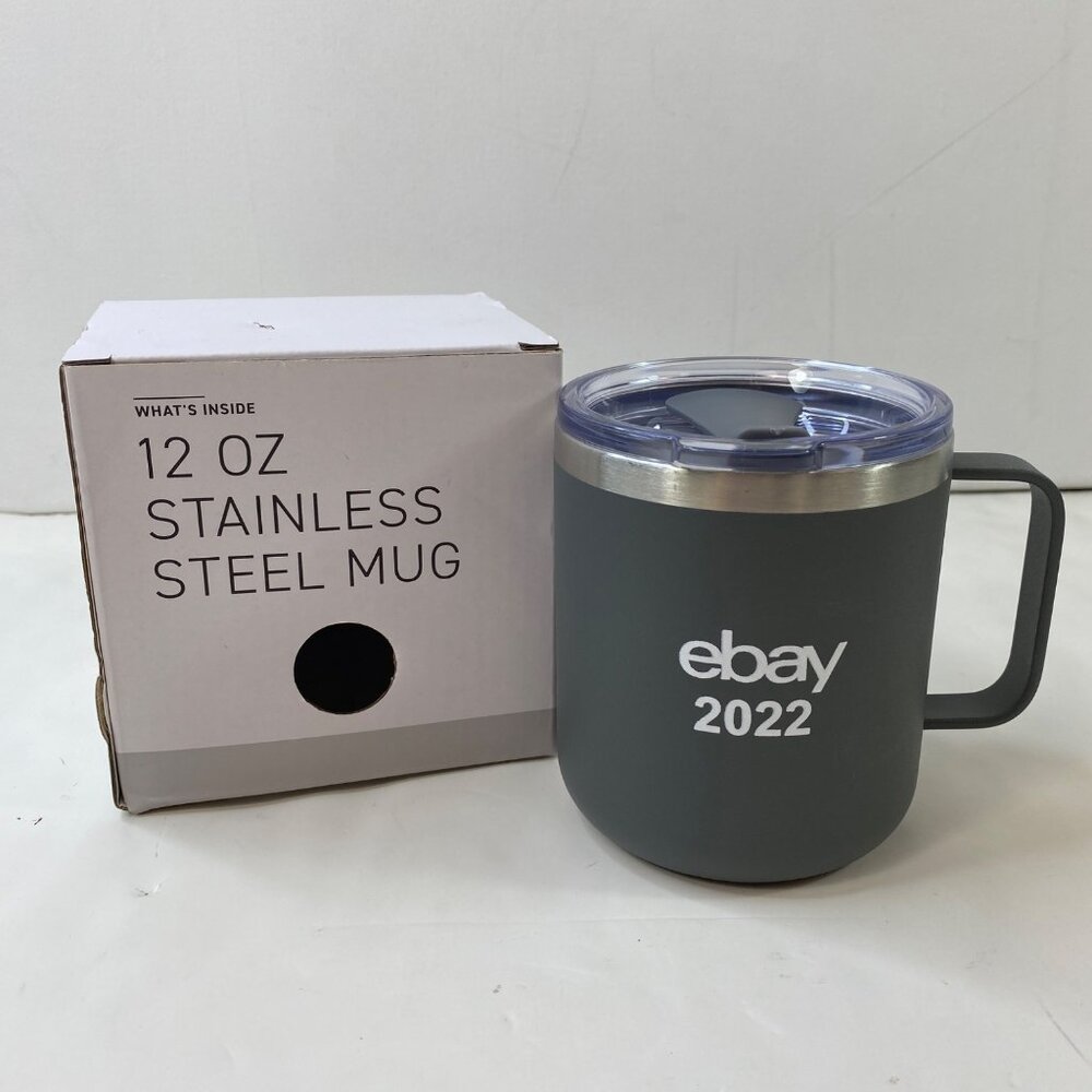 12 Oz Stainless Steel Mug With Lid eBay 2022 Grey eBayana